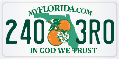 FL license plate 2403RO