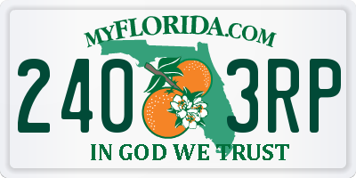 FL license plate 2403RP
