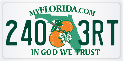 FL license plate 2403RT