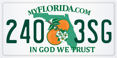 FL license plate 2403SG