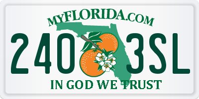 FL license plate 2403SL