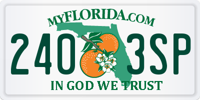 FL license plate 2403SP