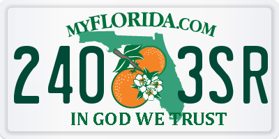 FL license plate 2403SR