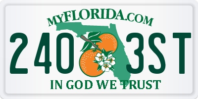 FL license plate 2403ST