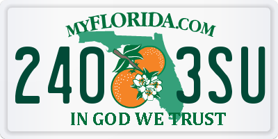 FL license plate 2403SU