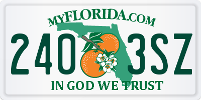 FL license plate 2403SZ