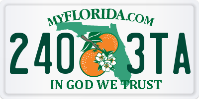 FL license plate 2403TA