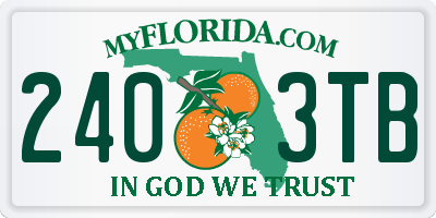 FL license plate 2403TB