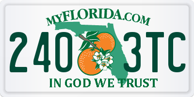 FL license plate 2403TC