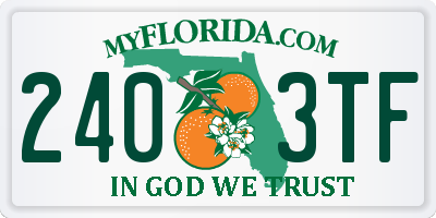 FL license plate 2403TF