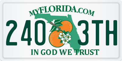 FL license plate 2403TH
