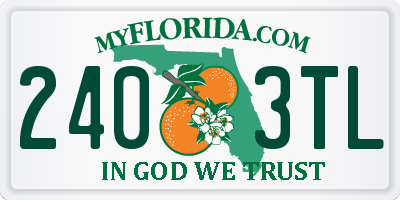FL license plate 2403TL