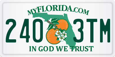 FL license plate 2403TM