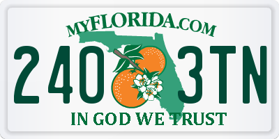 FL license plate 2403TN