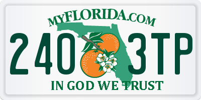 FL license plate 2403TP