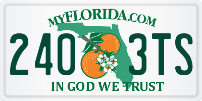 FL license plate 2403TS