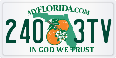 FL license plate 2403TV