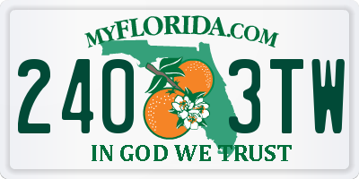 FL license plate 2403TW
