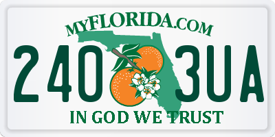 FL license plate 2403UA