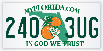 FL license plate 2403UG