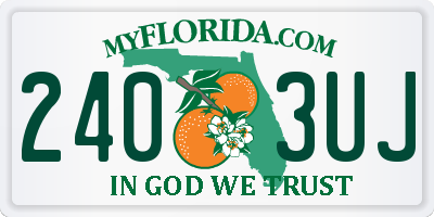 FL license plate 2403UJ