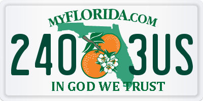 FL license plate 2403US