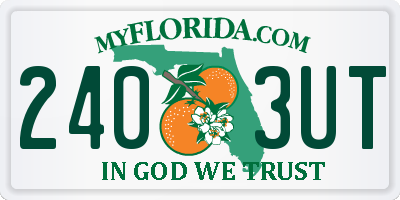 FL license plate 2403UT