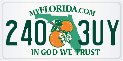 FL license plate 2403UY