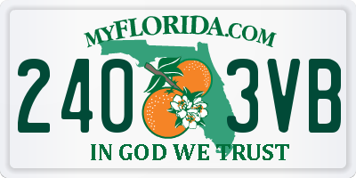 FL license plate 2403VB