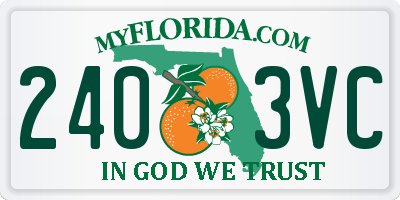 FL license plate 2403VC