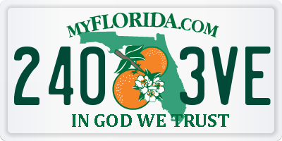 FL license plate 2403VE