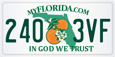 FL license plate 2403VF