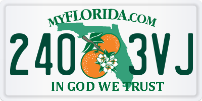 FL license plate 2403VJ