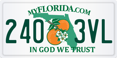 FL license plate 2403VL