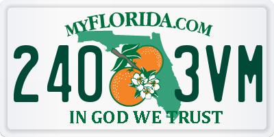 FL license plate 2403VM