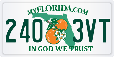 FL license plate 2403VT