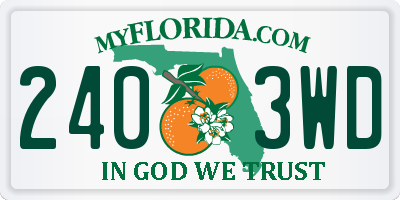 FL license plate 2403WD