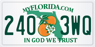 FL license plate 2403WQ