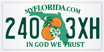 FL license plate 2403XH