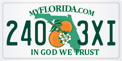 FL license plate 2403XI