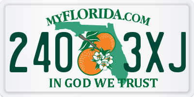 FL license plate 2403XJ