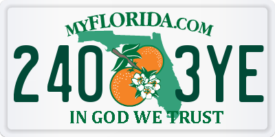 FL license plate 2403YE