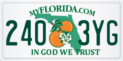 FL license plate 2403YG