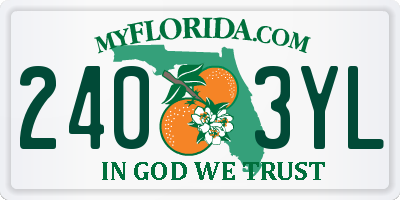 FL license plate 2403YL