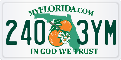 FL license plate 2403YM