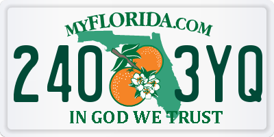 FL license plate 2403YQ