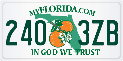 FL license plate 2403ZB