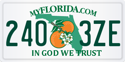 FL license plate 2403ZE