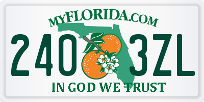 FL license plate 2403ZL