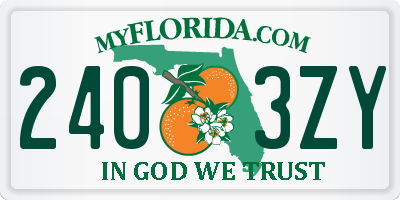FL license plate 2403ZY